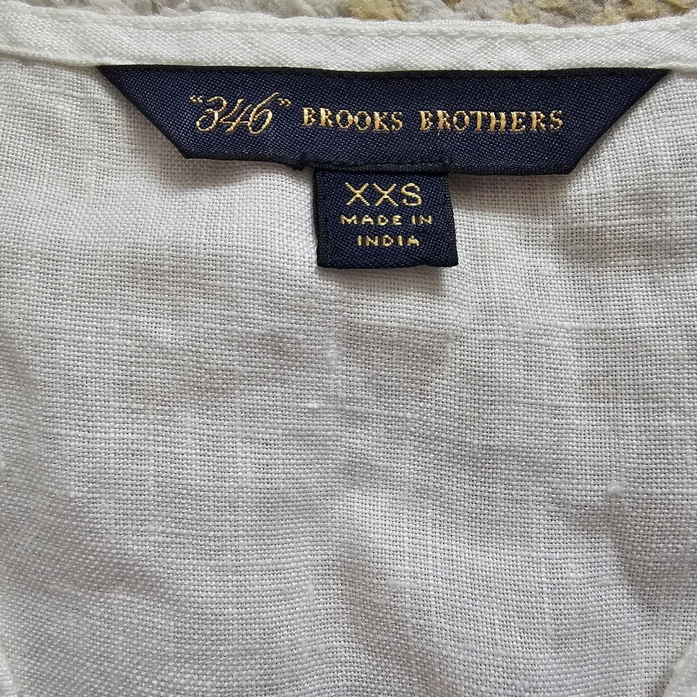 Brooks Brothers Women Linen Tunic White Tunic Top Size XXS - Picture 6 of 11